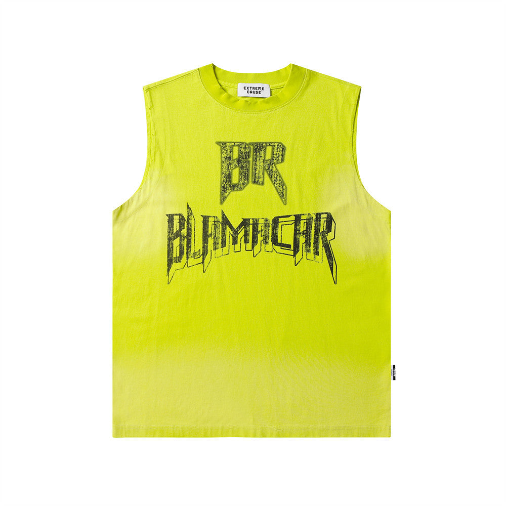 Street Letters Printed Casual Vest