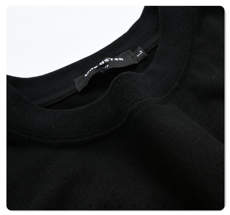 Skull Printed Cotton High Street Loose Short-sleeved T-shirt For Men