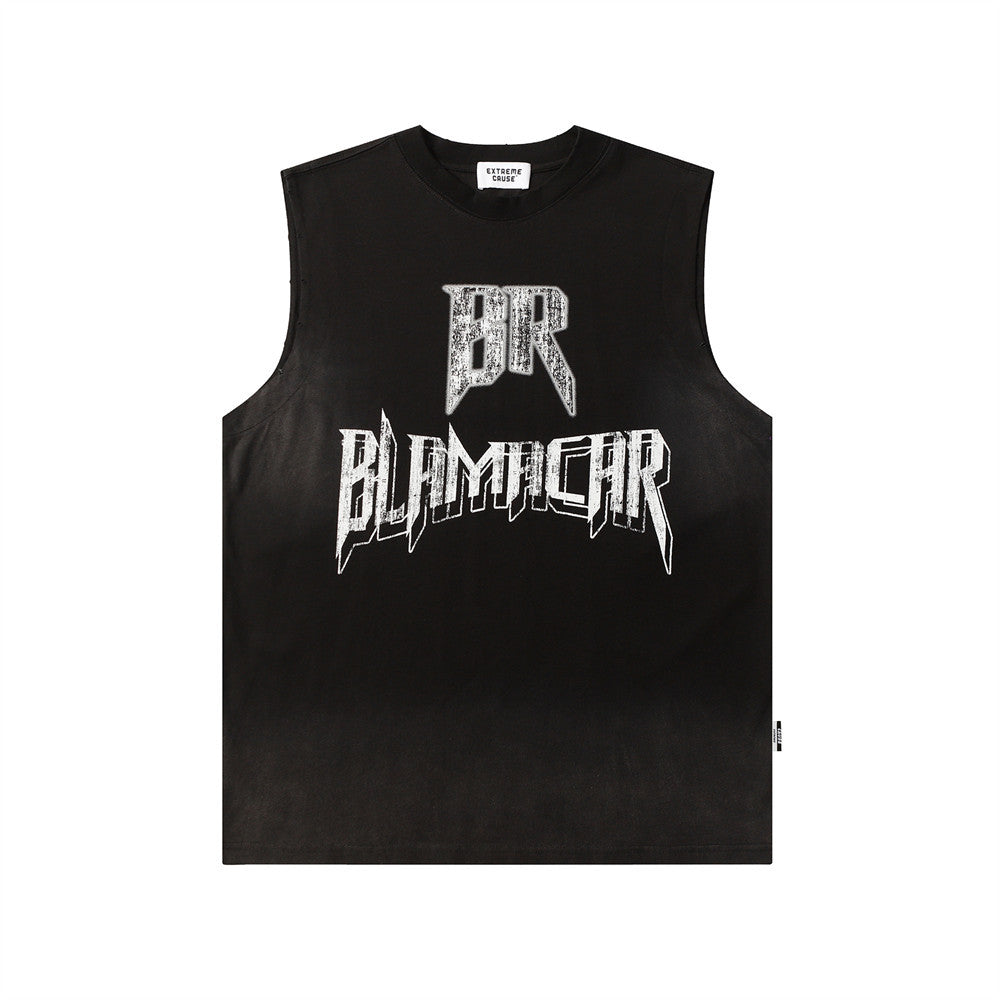 Street Letters Printed Casual Vest