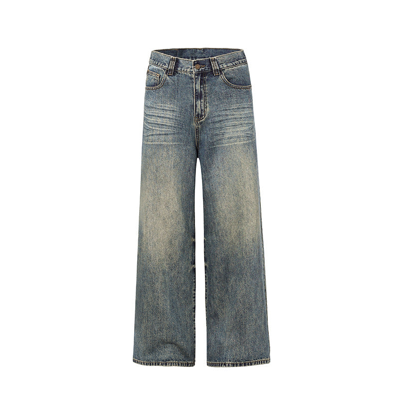 Casual Straight-leg Wide Leg Jeans Men's Retro