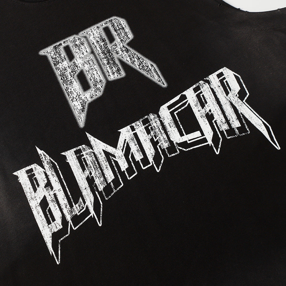 Street Letters Printed Casual Vest