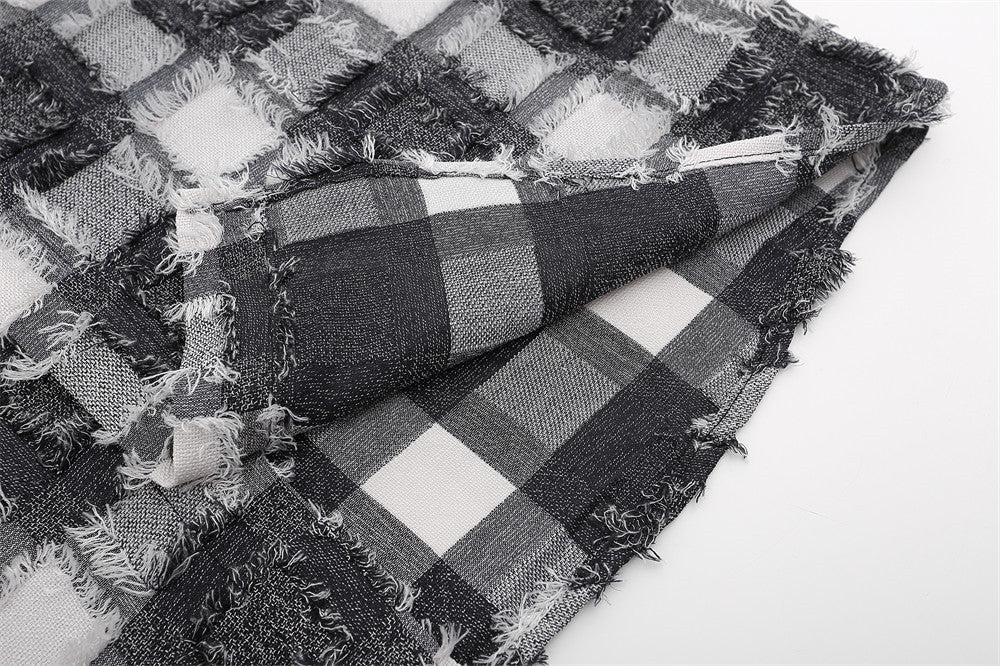 Street Checkerboard Lapel Jacket Men's